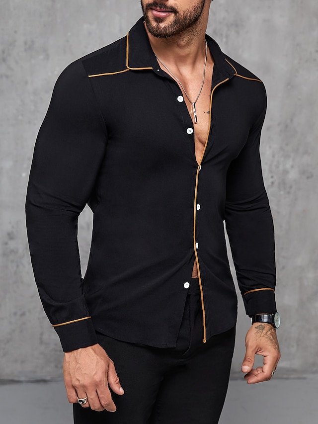 Men's Shirt Button Up Shirt Summer Shirt Casual Shirt Black Wine Dark ...