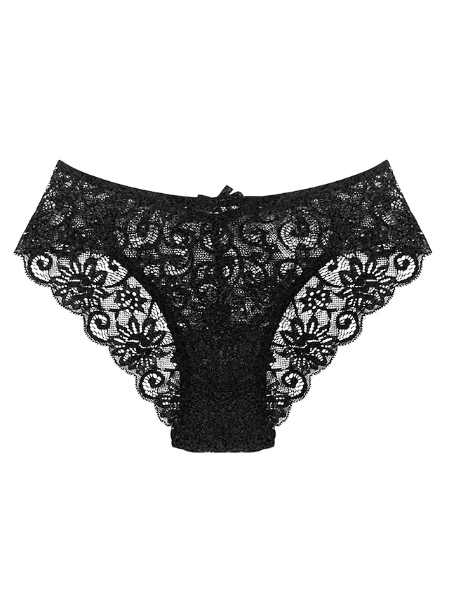 Women's Sexy Lingerie Panties Pure Color Fashion Comfort Soft Home Daily Vacation Lace Breathable Summer Spring Home Outfits 9