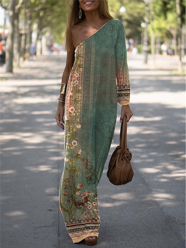 Women's Long Dress Maxi Dress Casual Dress Print Dress Floral Geometric ...