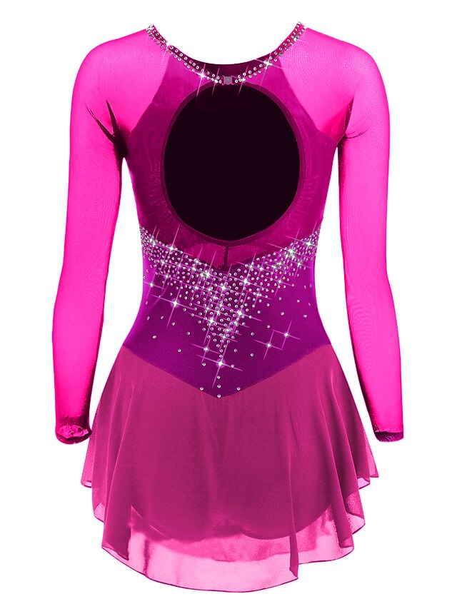 Figure Skating Dress Women's Girls' Ice Skating Dress Violet Black ...