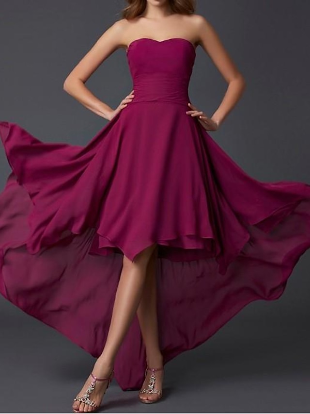 A-Line Wedding Guest Dresses Minimalist Dress Cocktail Party Prom