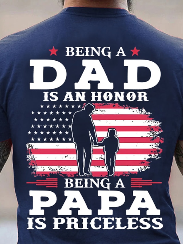  dzień ojca tata koszule flaga narodowa w stylu vintage projektant mody męska koszulka z nadrukiem 3d tee koszulka z nadrukiem na plecach tata t koszula na co dzień na świeżym powietrzu t-shirt