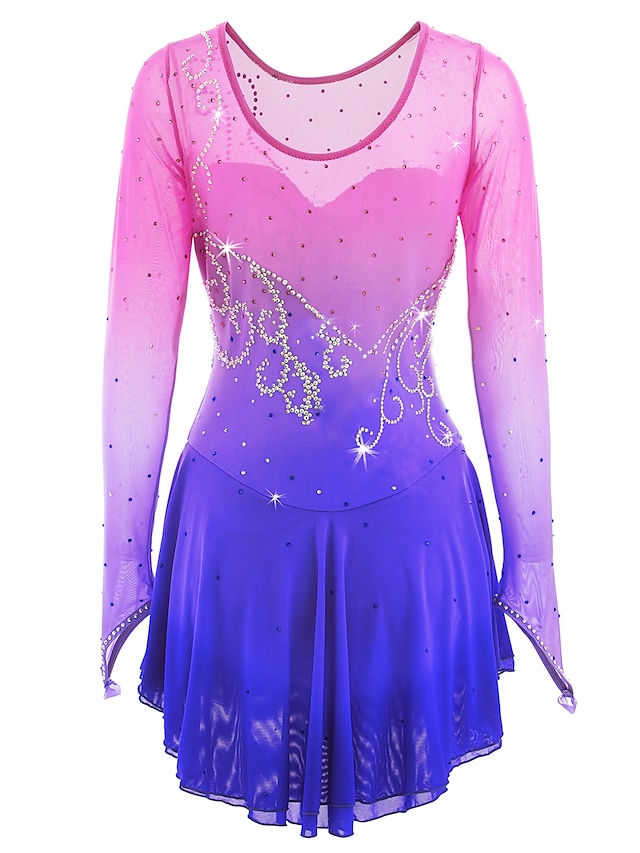 Figure Skating Dress Women's Girls' Ice Skating Dress Outfits Dark Red ...