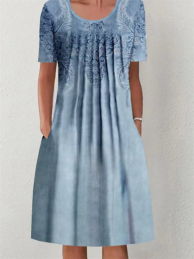 HUHOT Vestidos De Verano Para Mujer, Cuello Redondo, Floral, Sin Mangas, Casual, Verano, Playa, Sin Mangas, Con Bolsillos, Verde
