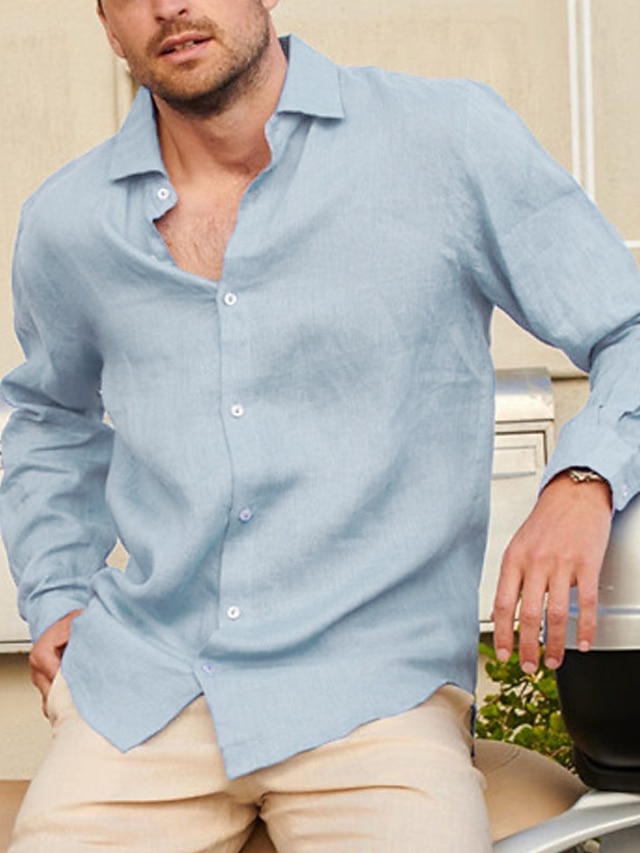 Chemise boutonnée pour homme | Manches longues