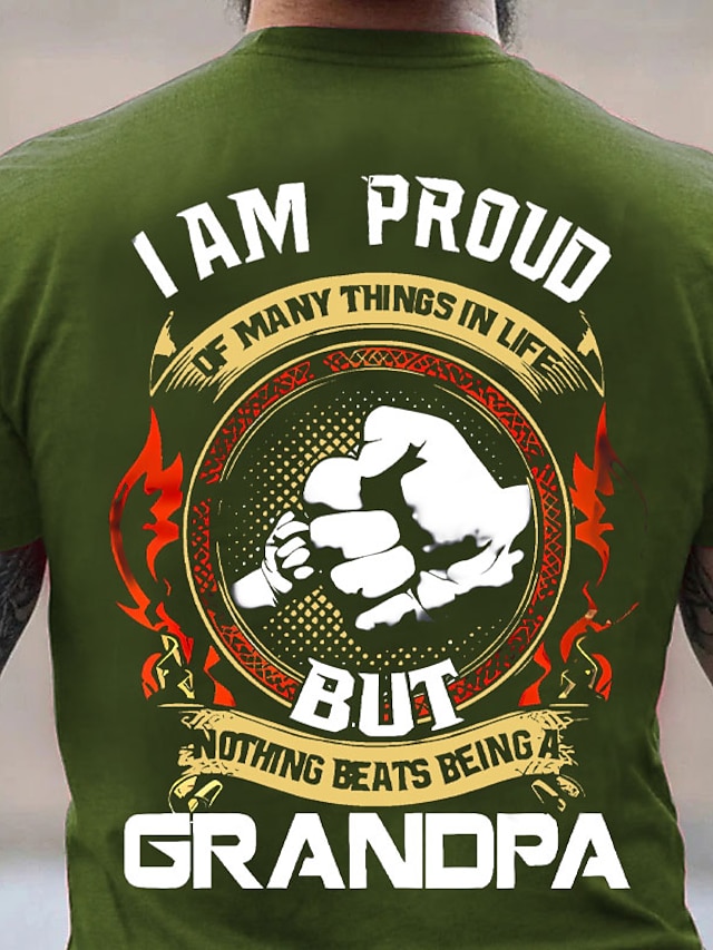  Bărbați Grafic Scrisă mâini Tricou Tricou imprimat pe spate Tricou bunicul Manșon scurt Tricou Tipărire 3D Stil Nautic Cămașă Epocă Modă Designer În aer liber Zilnic Sport Negru Roșu-aprins Bleumarin