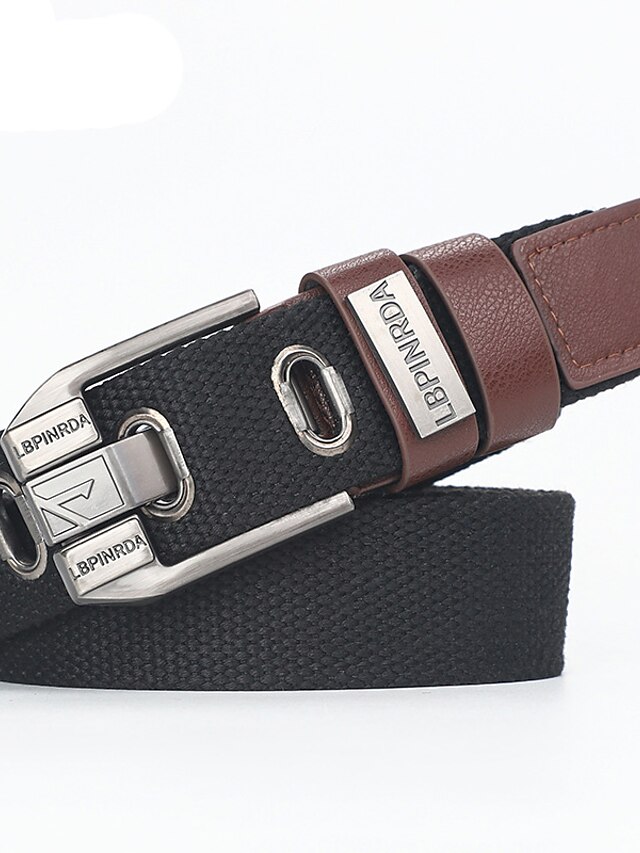 Ceinture Pour Homme En Toile Poreuse Avec Boucle Ardillon - Style Décontracté - Pour Sport Et Quotidien