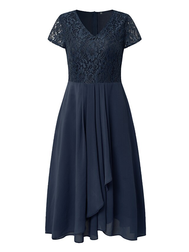 Western Style Summer Banquet Mid-length Elegant Party Blue Slim-looking Annual Party Evening Dress