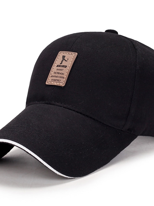  Herren Unisex Cap Basecap Kappe Schwarz Weiß Polyester Reise Strand Design Outdoor Urlaub Glatt Einstellbar Sonnenschutz Atmungsaktiv Modisch