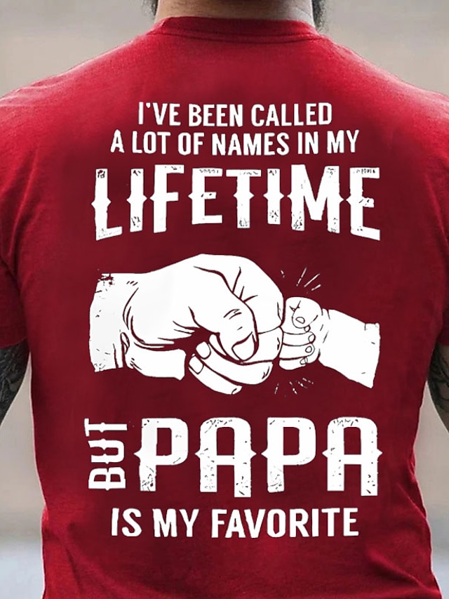  Día del padre camisas de papá letra gráfica mano diseñador de moda vintage camiseta con estampado 3d para hombre camiseta con estampado trasero camiseta de papá camiseta deportiva diaria al aire