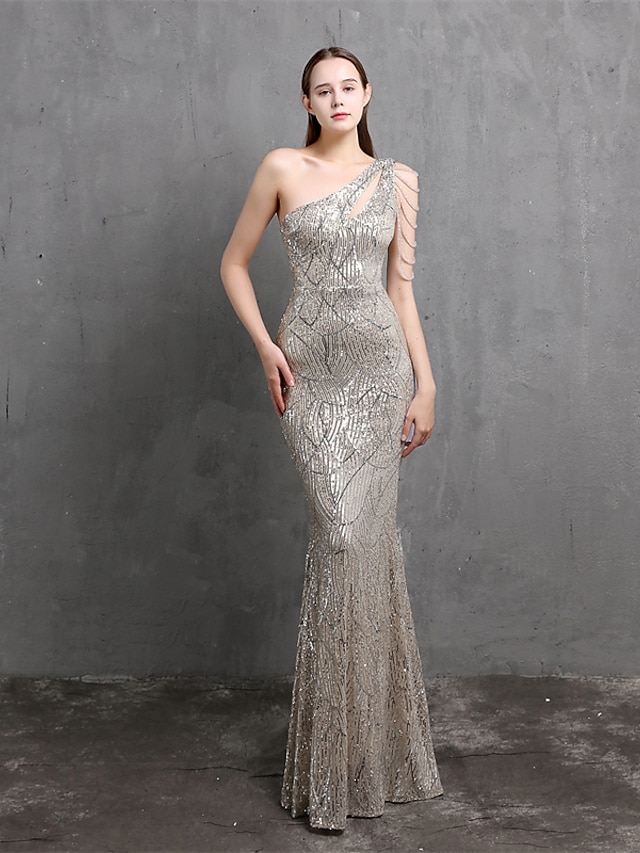 Mermaid / Trumpet Evening Gown Sparkle & Shine Dress Formal Wedding ...