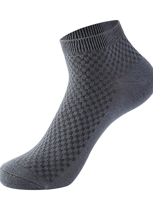  Homme 3 paires Chaussettes Chaussettes courtes Noir Gris Claire Couleur Plein Casual du quotidien Basique Moyen Eté Printemps Automne Respirable