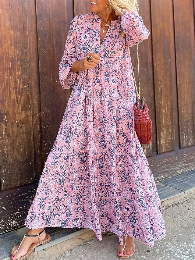 Women's Long Dress Maxi Dress Casual Dress Swing Dress Print Dress Floral Party Casual Outdoor