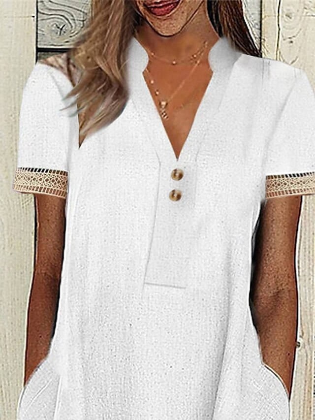 Women's Casual Dress Cotton Linen Dress White Dress Maxi long Dress ...