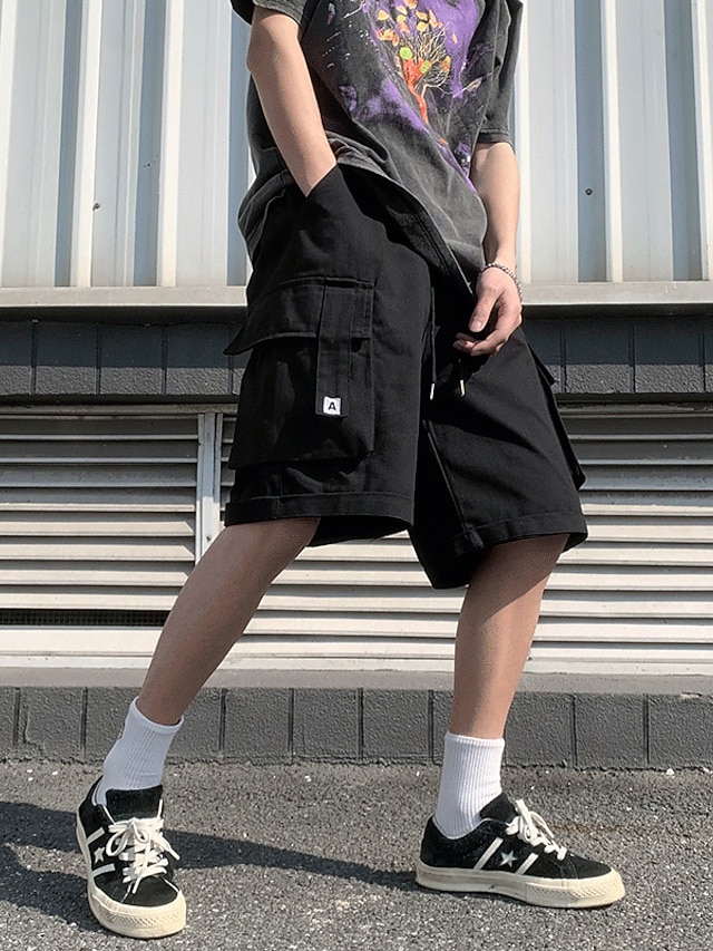 BWBIKE Shorts Cargo Homme à Ceinture Élastique - Shorts En