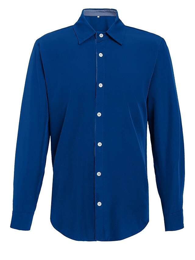 Men's Button Up Shirt Dress Shirt Collared Shirt Wine Black White Long