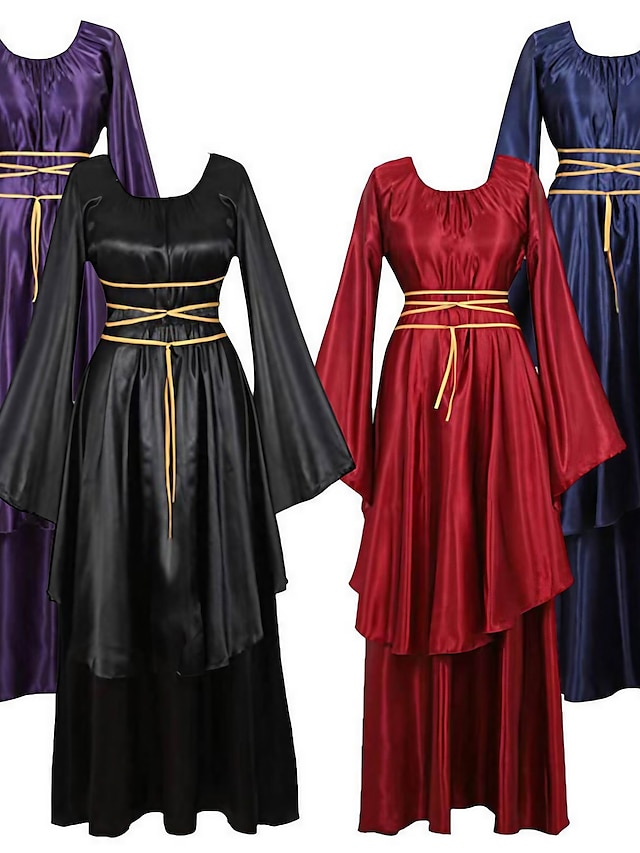  Geïnspireerd door vintage Middeleeuws Baljurk  Cocktail jurk Vintage Jurk Jurken Kostuum Gala jurk Cosplay Outlander Dames Cosplay Kostuum Kleding