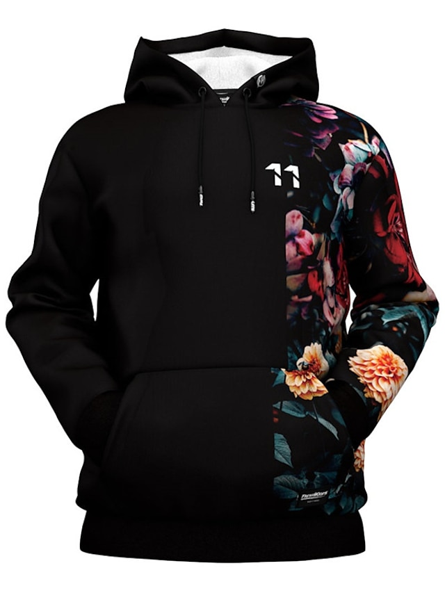 Herren Hoodie 4XL Mit Kokosnuss-Palmendruck - Warmer Kapuzenpullover Für Winter