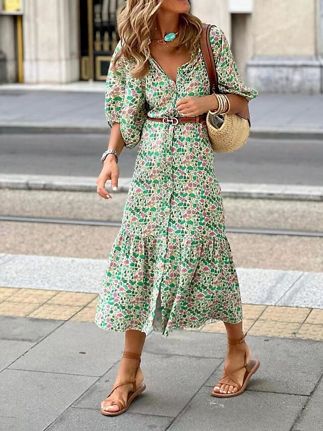 Vanessa | Casual Women's Dress with Floral Print main image 0