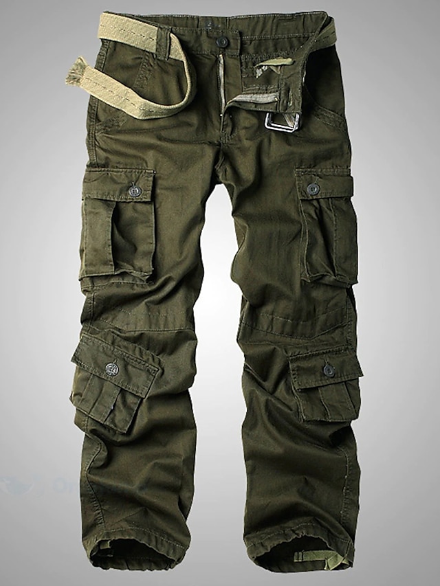 Men's Cargo Pants Cargo Trousers Pocket Plain Comfort Breathable ...