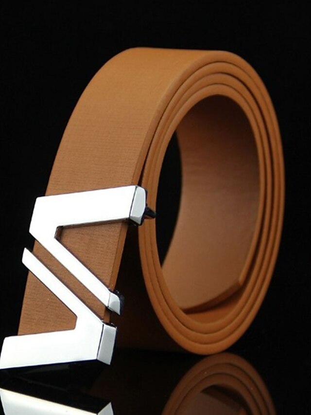  Homme Écharpes Ceinture Ceinture pour homme Ceinture Taille Noir Blanche faux cuir Alliage Moderne Contemporain Couleur Unie / Unie Vacances Tenue quotidienne Décontracté Quotidien
