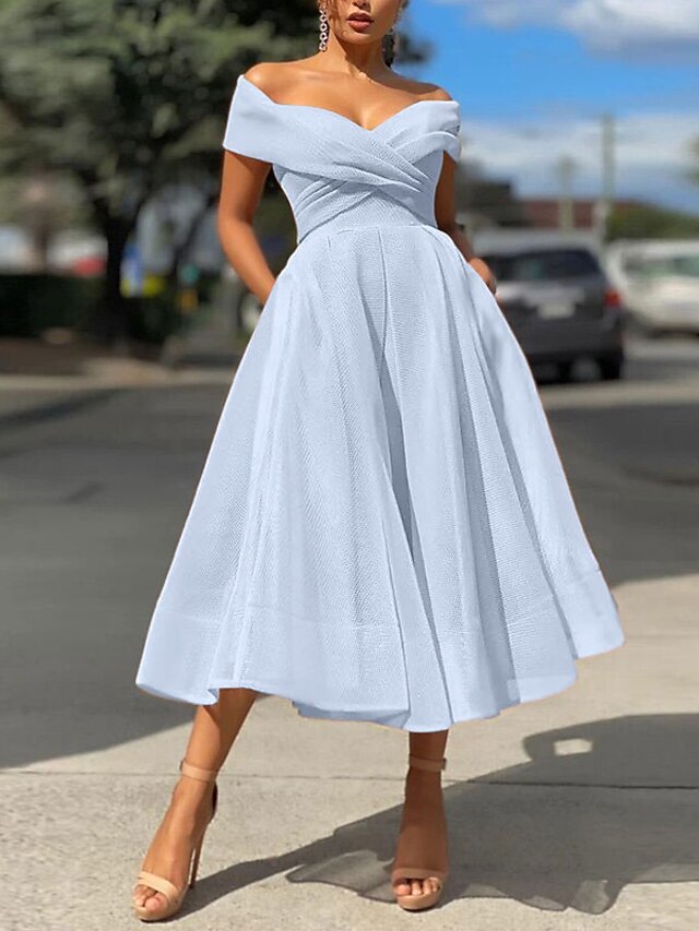 A-Line Cocktail Dresses Vintage Dress Party Wear Wedding Guest