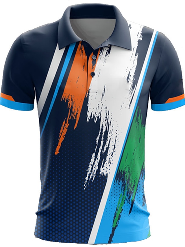 Men's Golf Polo Shirt Silver Earth Yellow Red black Short Sleeve Sun ...