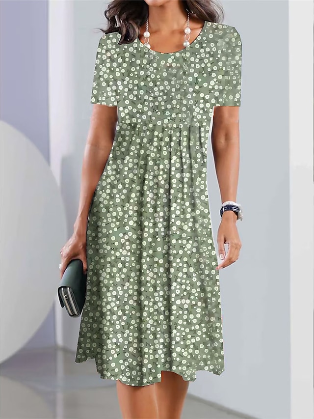 Women's Casual Dress Summer Dress Print Dress Floral Ombre Pocket Print ...
