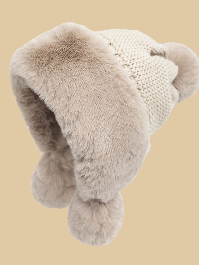  chapéus bomber engrossados novo estilo bola de pele feminina mais veludo capuz quente ao ar livre inverno à prova de frio moda bonito boné de lã