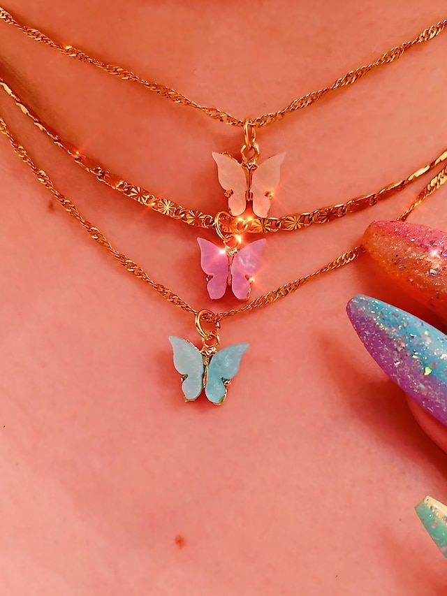  Women's necklace Fashion Outdoor Butterfly Necklaces