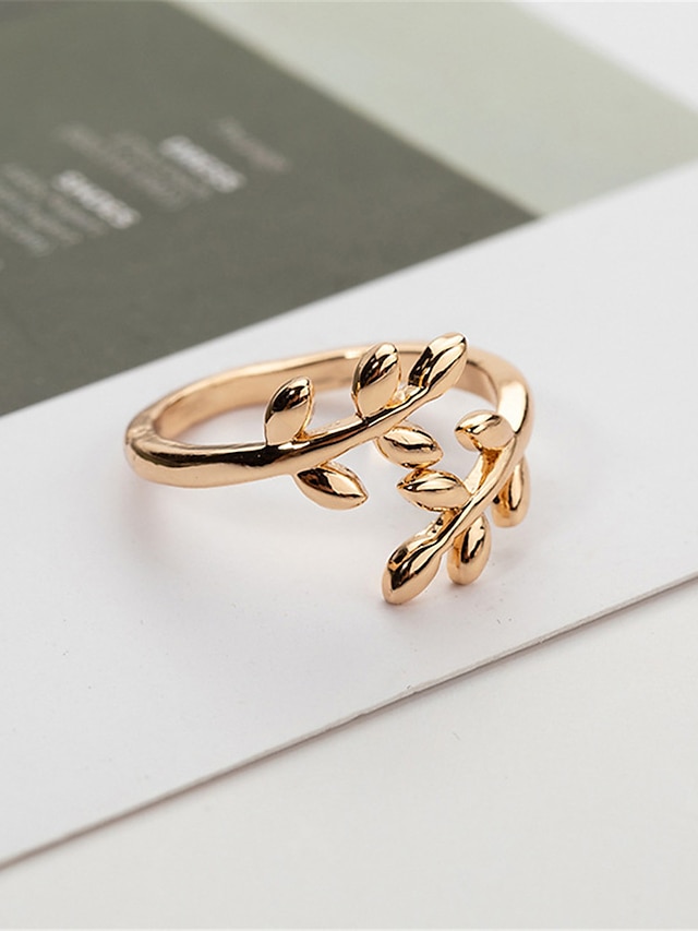  Women's Rings Fashion Outdoor Leaf Ring