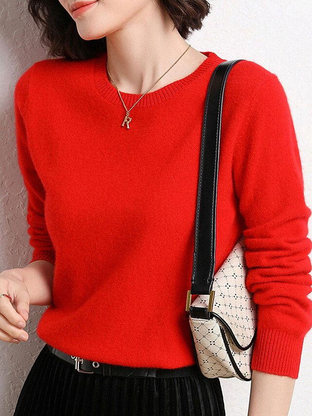Women Sweater Pullover Long Sleeve Top Square Collar Women Jumper