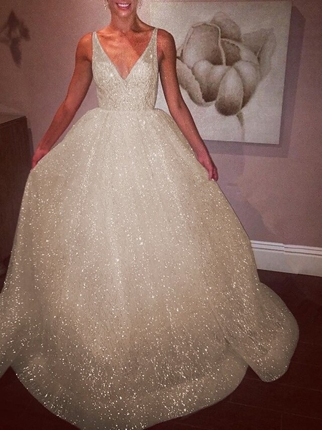 A-Line Special Occasion Dresses Floral Dress Valentine's Day Wedding Guest Floor Length Sleeveless V Neck Lace with Embroidery Appliques main image 0