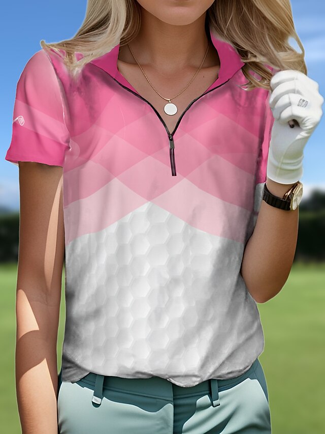 Women's Polo Shirt Golf Shirt Breathable Quick Dry Moisture Wicking