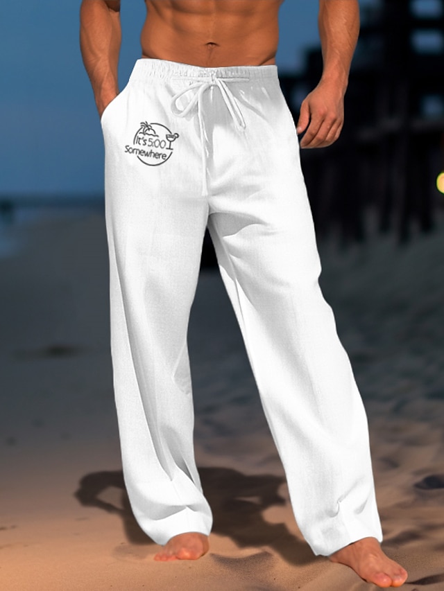  בגדי ריקוד גברים סגנון רחוב הוואי מעצב אותיות הדפסים גרפיים מכנסיים מכנסי קיץ מכנסי חוף הדפסת תלת מימד שרוך אלסטית מותניים הדפסת תלת מימד מותן בינוני קזו'אל יומי חגים אביב קיץ רגיל מיקרו-אלסטי