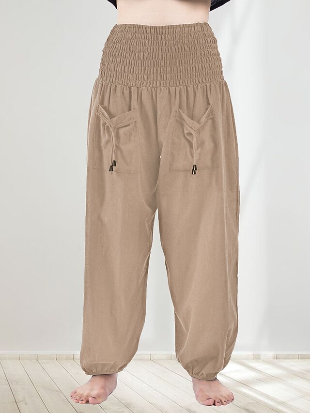 Women's Active Chinos Pants Trousers Bloomers Cotton Wine Black Dark