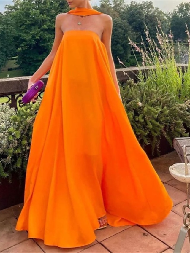  Γραμμή Α Βραδινά φορέματα Νεράιδα Φόρεμα Επίσημο Επισκέπτης γάμου Μακρύ Αμάνικο Στράπλες Stretch σιφόν με Πλισέ Σάλι 2024