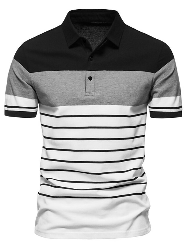 Men's Tennis Shirt Polo Shirt Casual Daily Collar Classic Short Sleeve