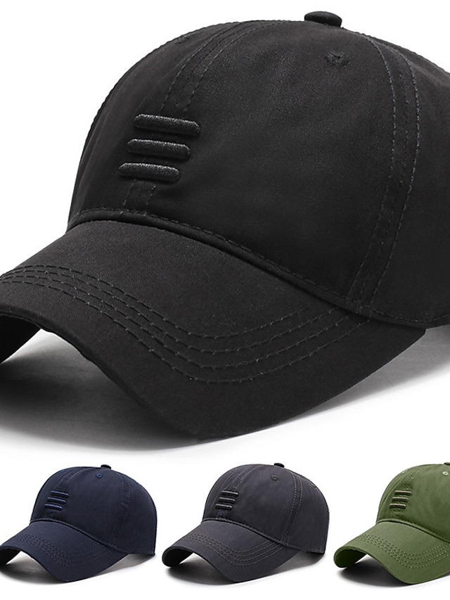  Herren Cap Basecap Sonnenhut Schwarz Blau Baumwolle Reise Strand Design Outdoor Urlaub Glatt Einstellbar Modisch Sichtschutz