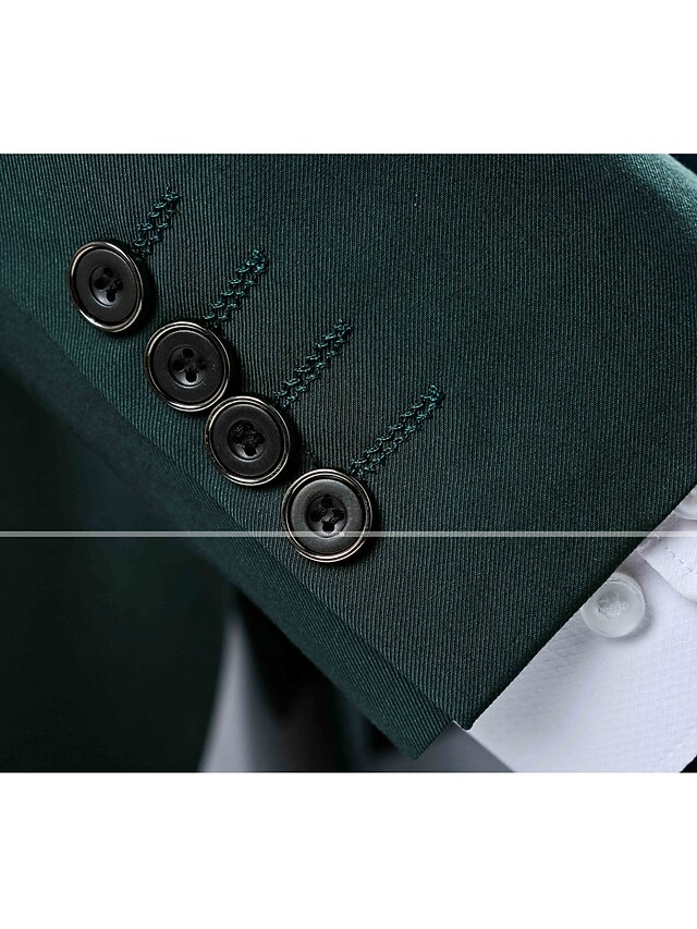 Single-Breasted One-Button Peaked Lapel Wedding Suit For Men Standard Fit 3-Piece Set