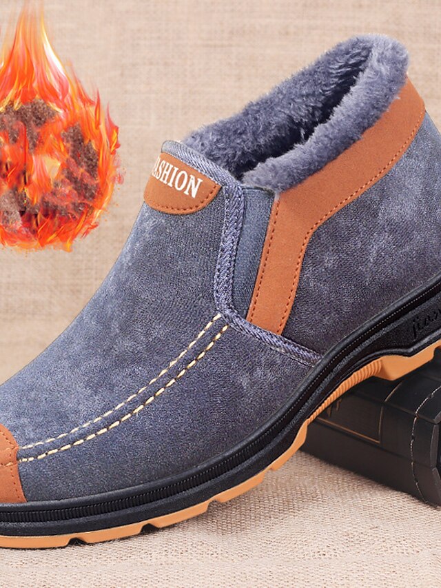 Men's Boots Snow Boots Winter Boots Walking Casual Daily PU Cloth Comfortable Booties