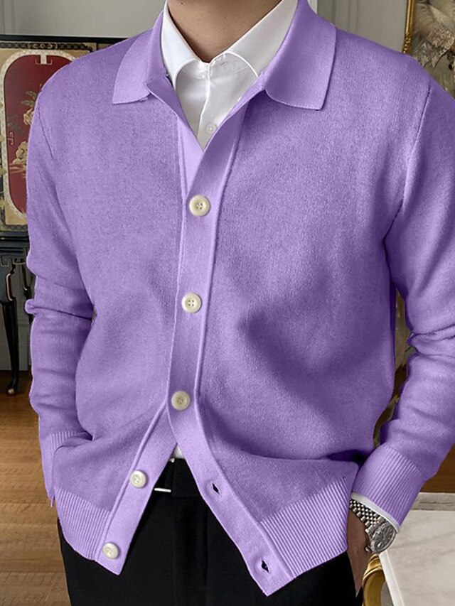 Men's Cardigan Sweater Fall Sweater Cropped Cardigan Sweater Ribbed