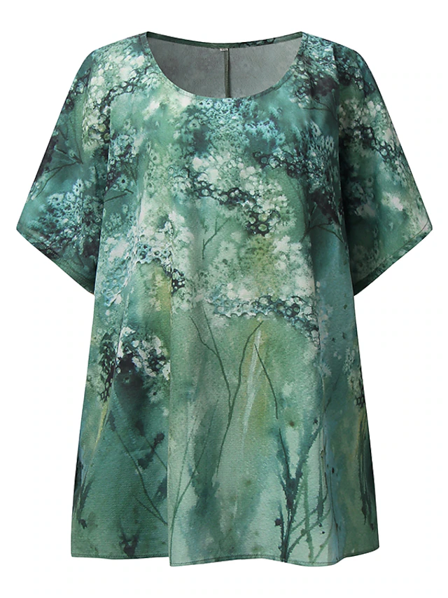 Maglietta donna estiva casual con scollo a V, manica dolman Maglietta donna estiva casual con scollo a V, manica dolman