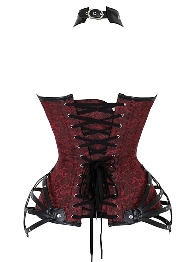 Women's Plus Size Corsets Halloween Waist Trainer Body Shaper Flower ...