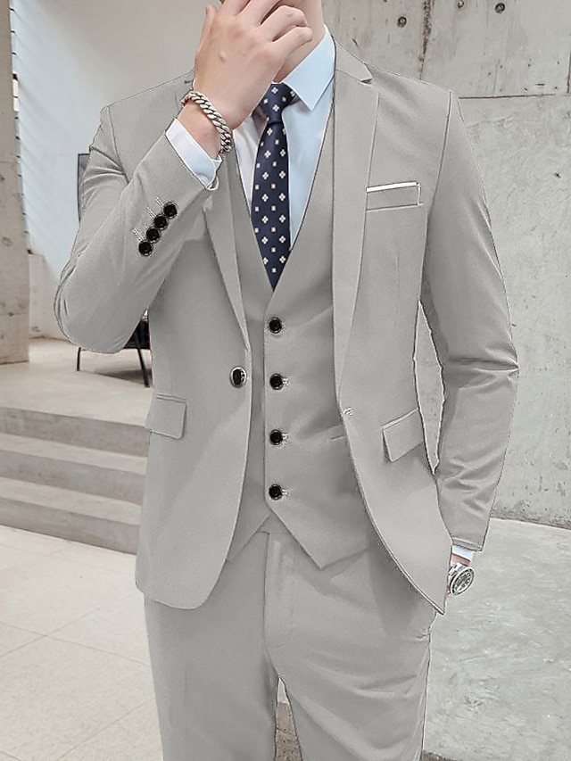 Dark Green Black Blue Men S Prom Suits Wedding Suits 3 Piece Solid Oidvgp1690882344903