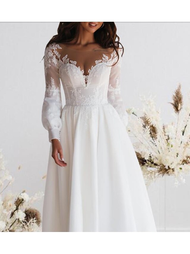 Little White Beach Wedding Dresses Reception Dress Bridal Shower Dresses Wedding Dresses A-Line Off Shoulder Cap Sleeve Asymmetrical Organza Bridal Gowns With Solid Color main image 1