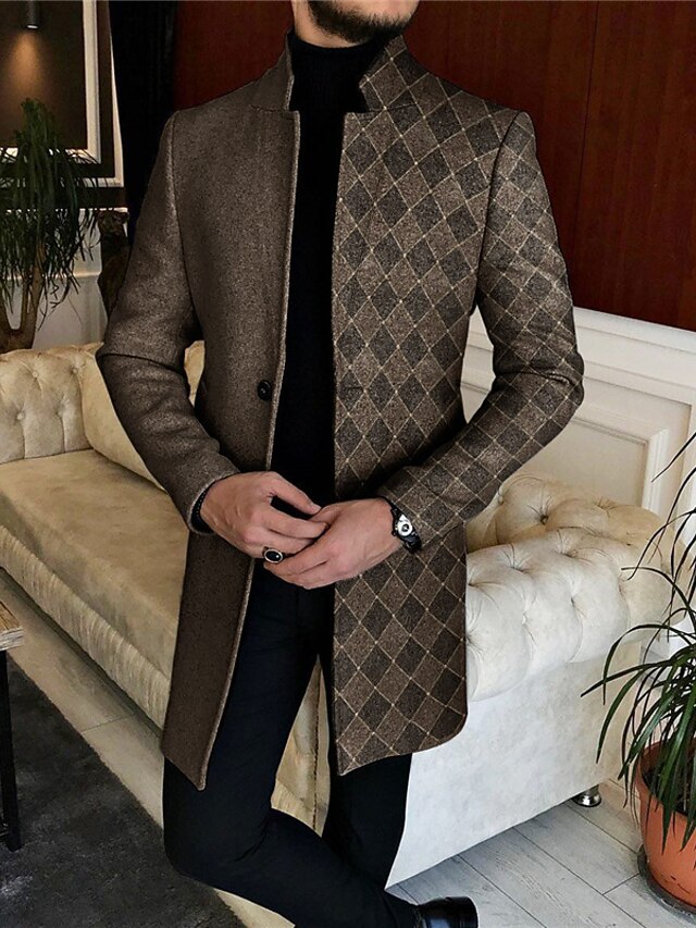 Eric Winter Patchwork Overcoat For Men With Flattering Silhouette And Polished Everyday Style main image 1