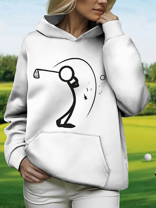 Women's Golf Clothes Golf Hoodie Golf Pullover Breathable Quick Dry