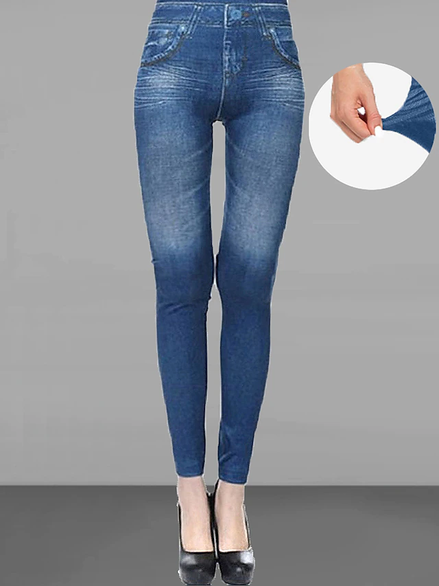 Women's Slim Pants Trousers Pocket High Cut High Waist Full Length Black Summer 15