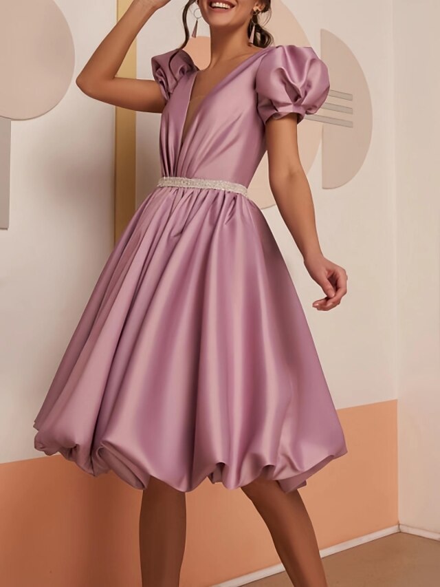ALine Cocktail Dresses Party Dress Wedding Birthday Knee Length Short